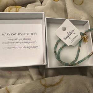 Green and Gold Beaded Necklace